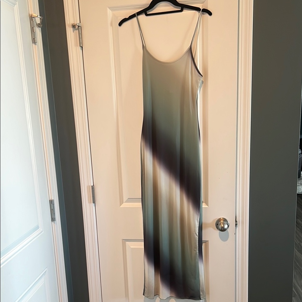 See You Monday Ombre Maxi Dress in Cream and Black
